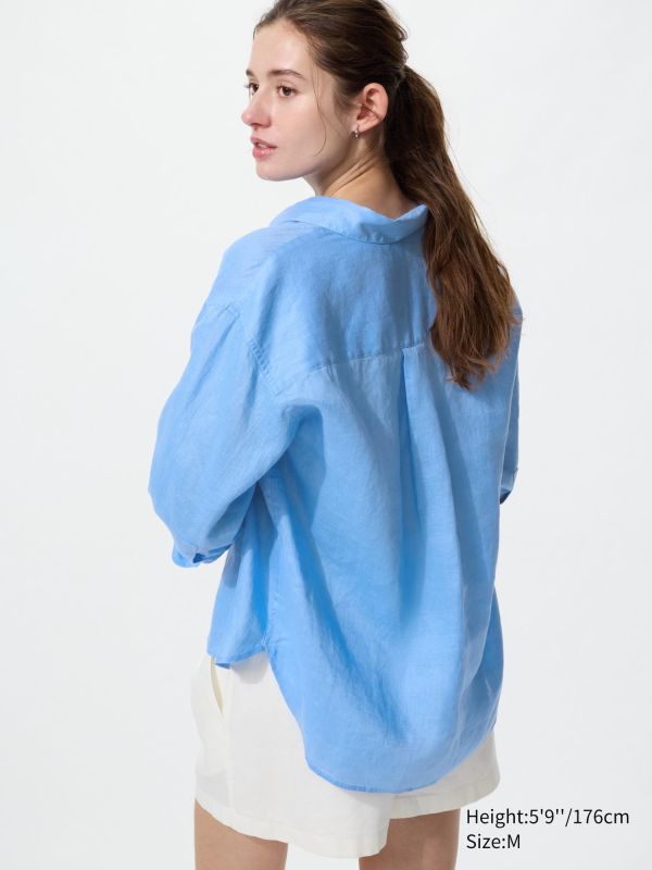 Premium Linen Skipper Collar Shirt