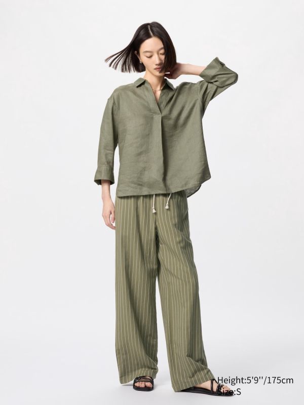 Premium Linen Skipper Collar Shirt