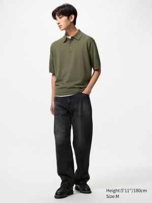 Washable Knitted Polo Sweater | Short Sleeve