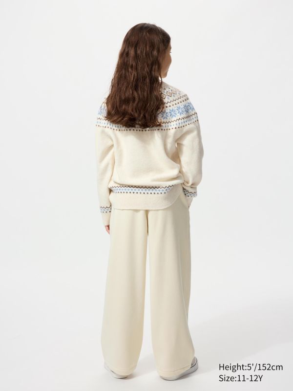 Pile Lined Wide Sweatpants