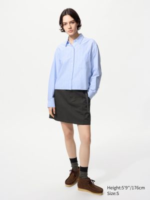Oxford Boxy Cropped Shirt | Striped