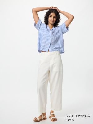 Linen Cotton Tapered Pants