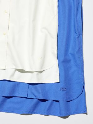 Open Collar Oxford Shirt Dress