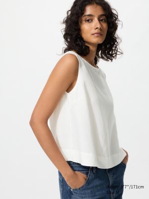 Linen Blend Blouse | Sleeveless