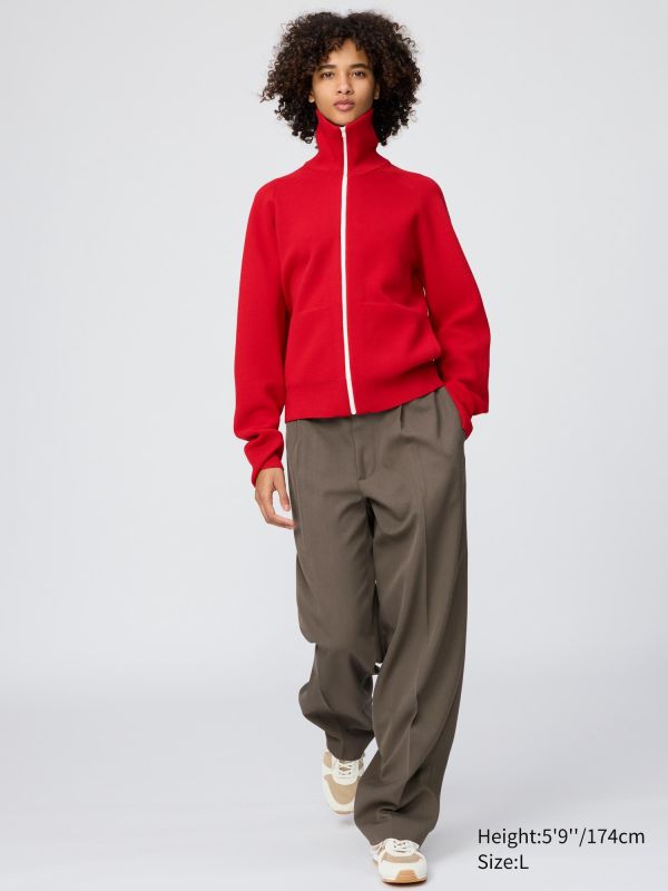 Pleated Wide Tapered Pants