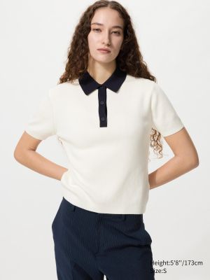 Polo Short Sleeve Sweater | Color Block