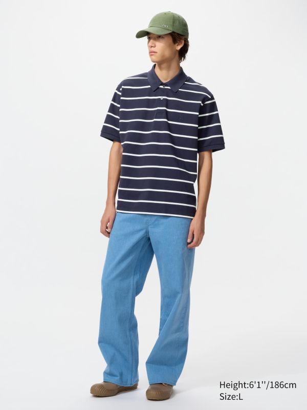 DRY Pique Striped Polo Shirt | Wide Stripe