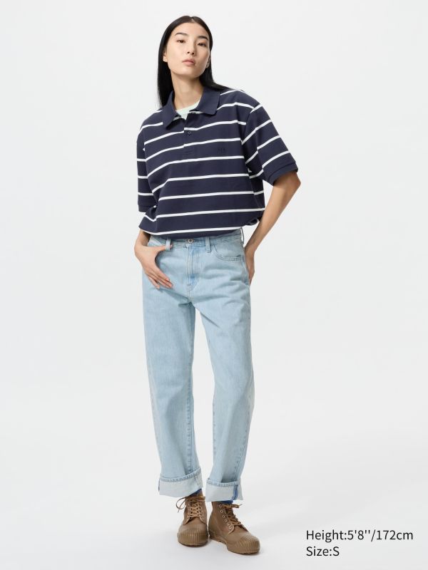 DRY Pique Striped Polo Shirt | Wide Stripe