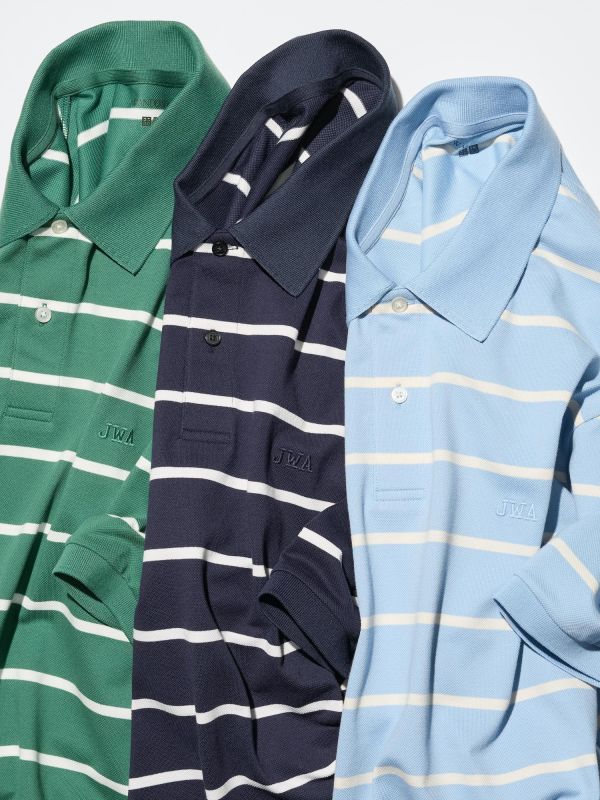 DRY Pique Striped Polo Shirt | Wide Stripe