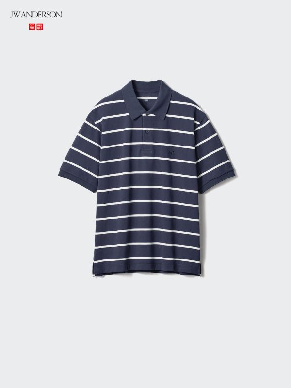 DRY Pique Striped Polo Shirt | Wide Stripe