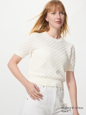Pointelle Sweater | Short Sleeve