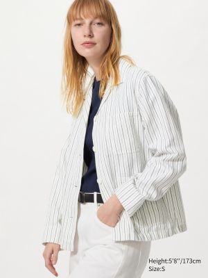 Linen Blend Coverall | Striped