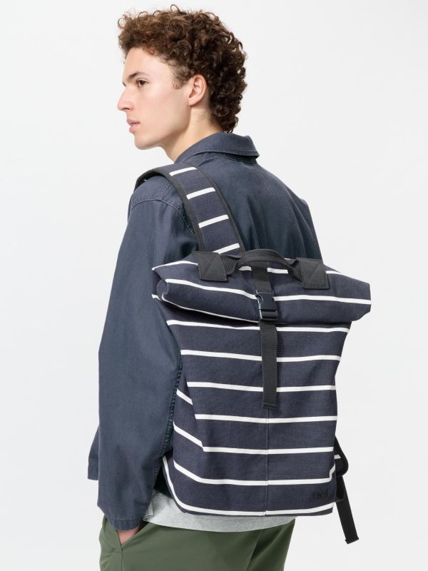 Roll Top Backpack | Striped