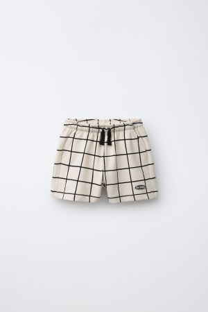 PLAID PRINT SHORTS