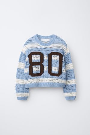 NUMBER STRIPED KNIT JUMPER