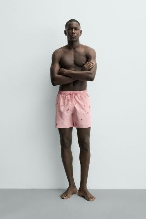 MID-LENGTH SWIMSUIT WITH EMBROIDERED COMBINATIONS