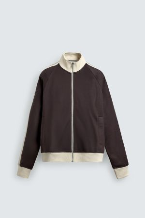 ZIP-UP STRIPED SWEATSHIRT