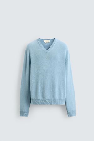 V-NECK COTTON - LINEN JUMPER LIMITED EDITION