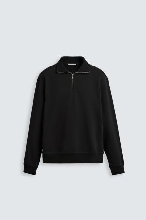 BASIC QUARTER-ZIP SWEATSHIRT