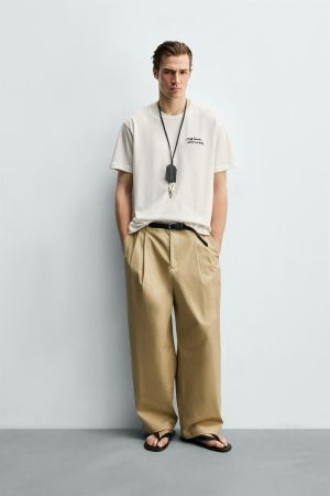 EMBROIDERED TEXT T-SHIRT