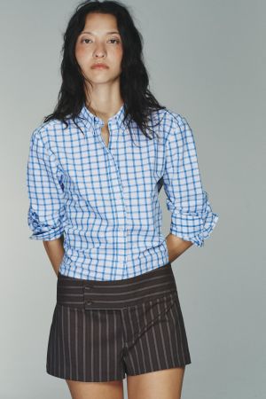 PLAID POPLIN SHIRT