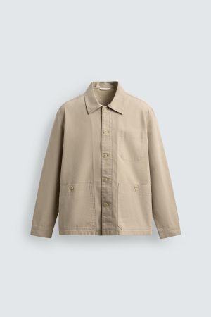REGULAR FIT OVERSHIRT WITH POCKETS
