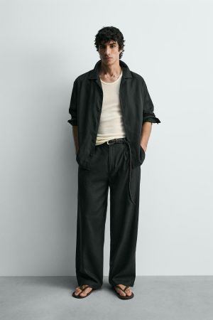 RELAXED FIT LINEN - VISCOSE PANTS