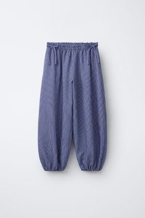 STRIPED PANTS WITH BOWS