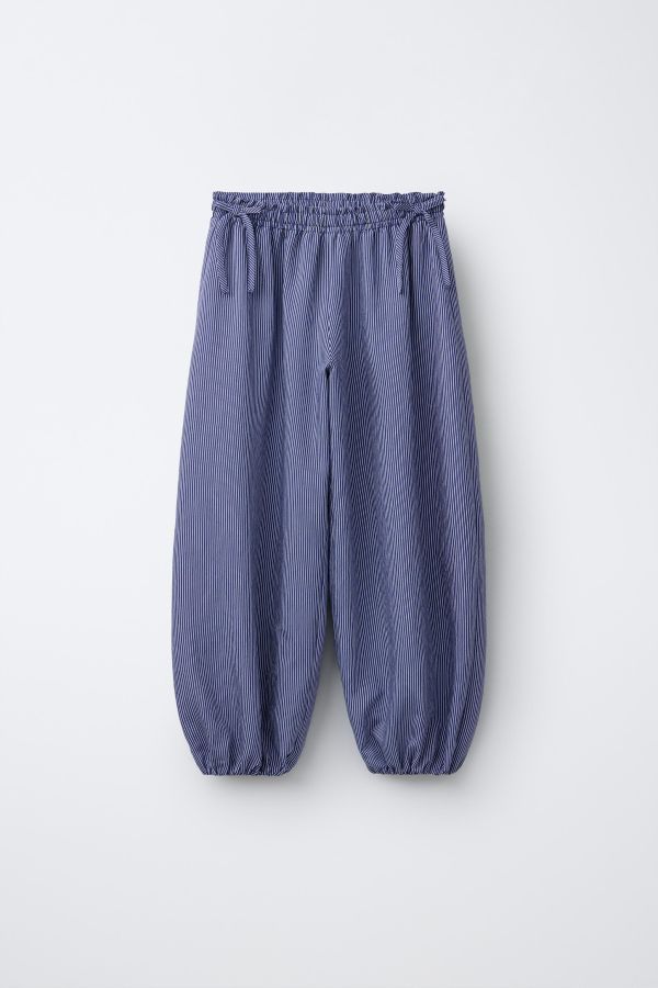 STRIPED PANTS WITH BOWS