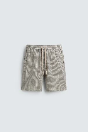 RELAXED FIT VISCOSE - LINEN SHORTS