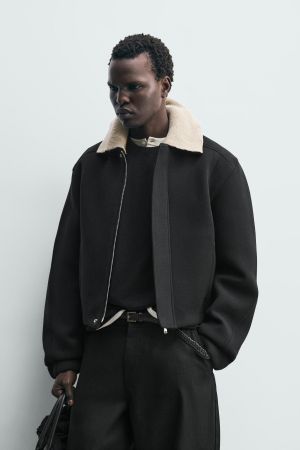 CONTRAST COLLAR TECHNICAL JACKET