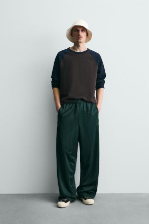 STRIPED JACQUARD JOGGING PANTS