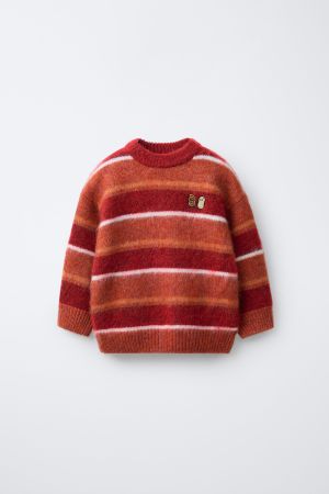 EMBROIDERED STRIPED KNIT JUMPER