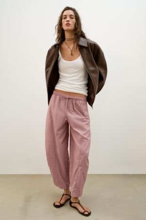 ELASTIC WAIST BARREL PANTS