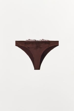 SATIN EFFECT LACE PANTIES