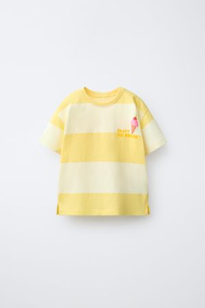 RAISED FRUIT STRIPE T-SHIRT