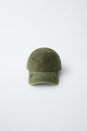 WASHED EFFECT EMBROIDERED CAP