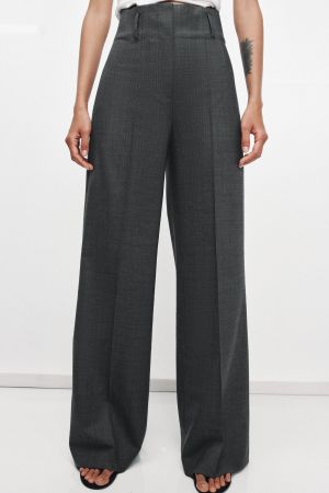 HIGH-WAISTED WOOL PANTS ZW COLLECTION