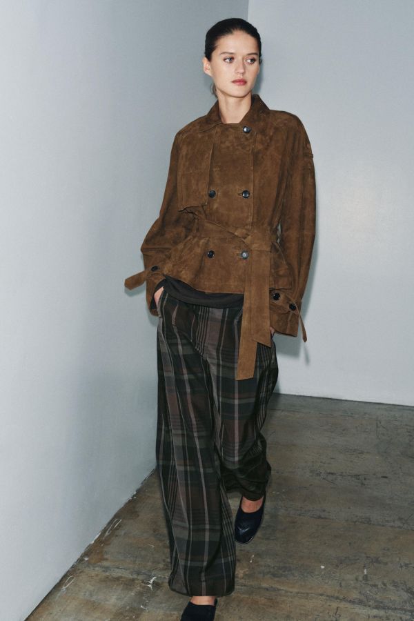 SHORT SUEDE TRENCH COAT ZW COLLECTION LIMITED EDITION