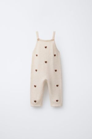 HEART KNIT OVERALLS