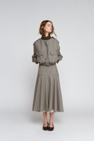 CHECKED ZW COLLECTION BOMBER JACKET