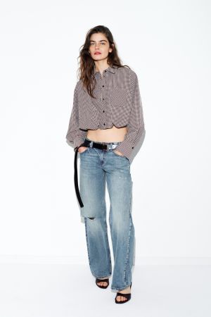 GINGHAM BALLOON SHIRT