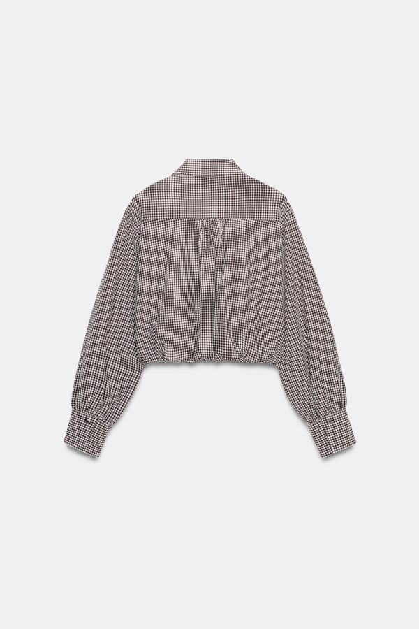 GINGHAM BALLOON SHIRT