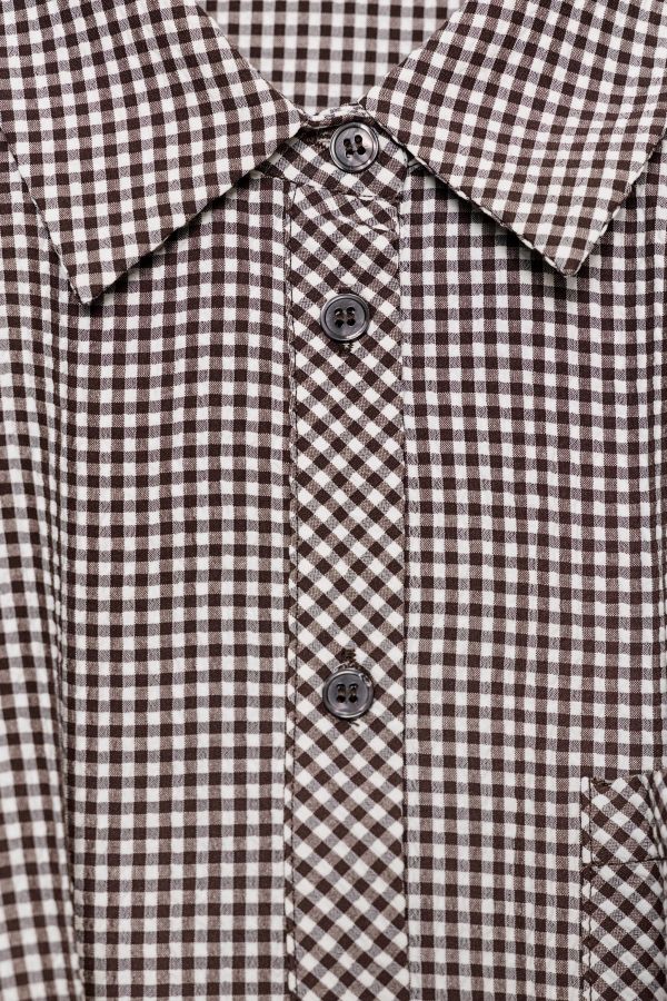 GINGHAM BALLOON SHIRT