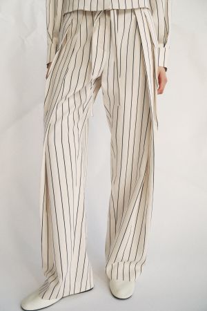 STRIPED PLEATED PANTS ZW COLLECTION