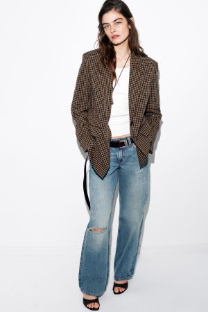 OVERSIZED GINGHAM BLAZER