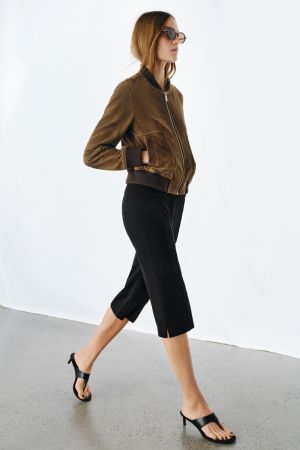 100% SUEDE BOMBER JACKET ZW COLLECTION LIMITED EDITION