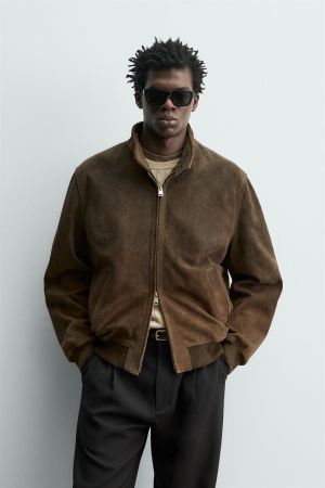 REGULAR FIT SUEDE LEATHER JACKET