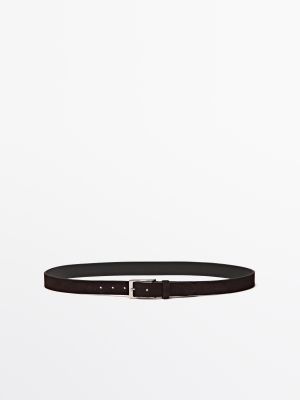 Plush nappa leather belt
