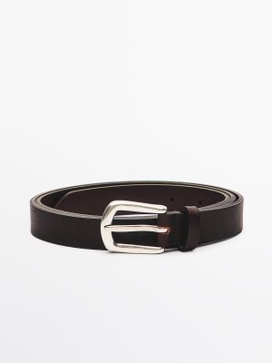 Nappa leather belt